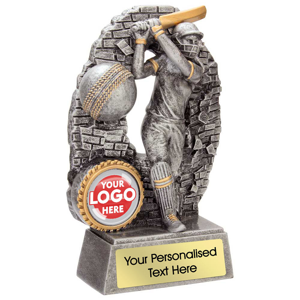 Break Through Female Cricket Trophy with Club Logo