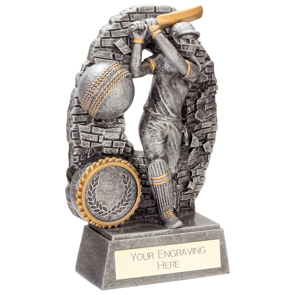 Break Through Female Cricket Trophy with Club Logo