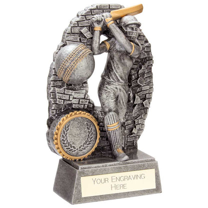 Break Through Female Cricket Trophy with Club Logo
