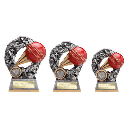 Break Through Cricket Ball Trophy with Club Logo