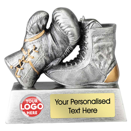Personalised Boxing Glove and Boot Trophy
