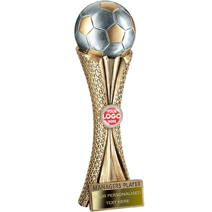 Football Golden Trophy with Silver Ball Available in 4 Titles (RF352MA/MI/PA/PL) BW Trophies