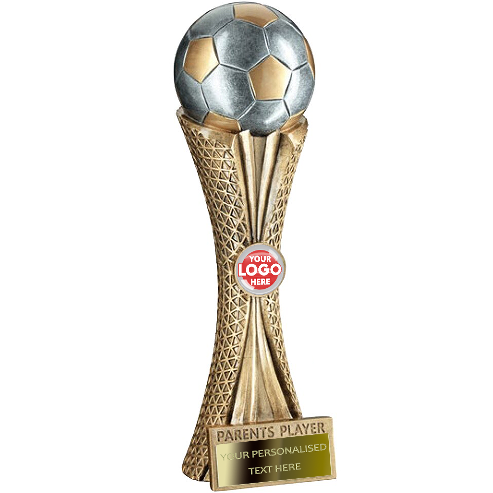 Football Golden Trophy with Silver Ball Available in 4 Titles (RF352MA/MI/PA/PL) BW Trophies