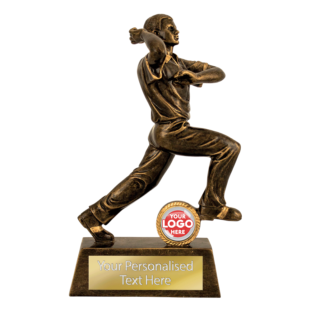 Cricket Bowler Resin Figurine (RFA2216/7/9AG)