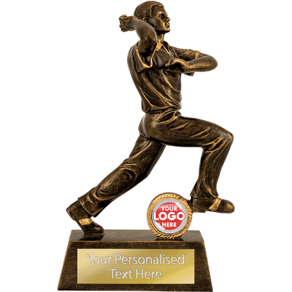 Cricket Bowler Resin Figurine (RFA2216/7/9AG)
