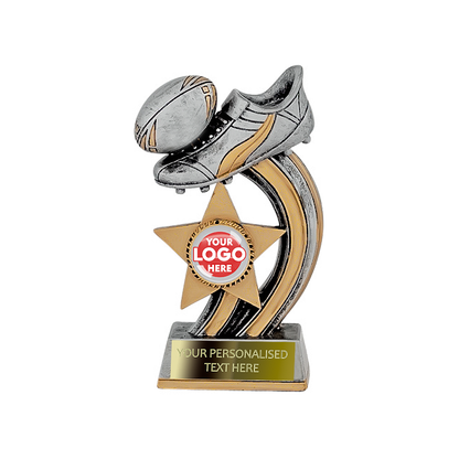 Silver and Gold Rugby Award with Star Element (RFCB1950/55/60)