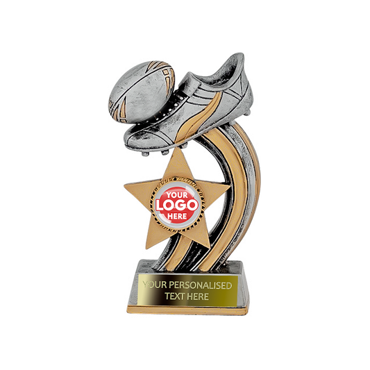 Silver and Gold Rugby Award with Star Element (RFCB1950/55/60)