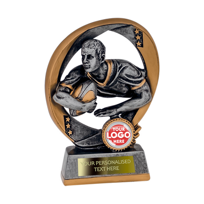 Rugby Player Catching a Ball Award (RFE19150/55/60ASG)