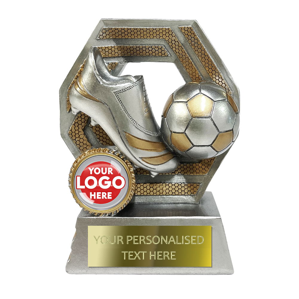 IO - Remarkable Silver and Gold Football Award (RFTI1305SP) BW Trophies