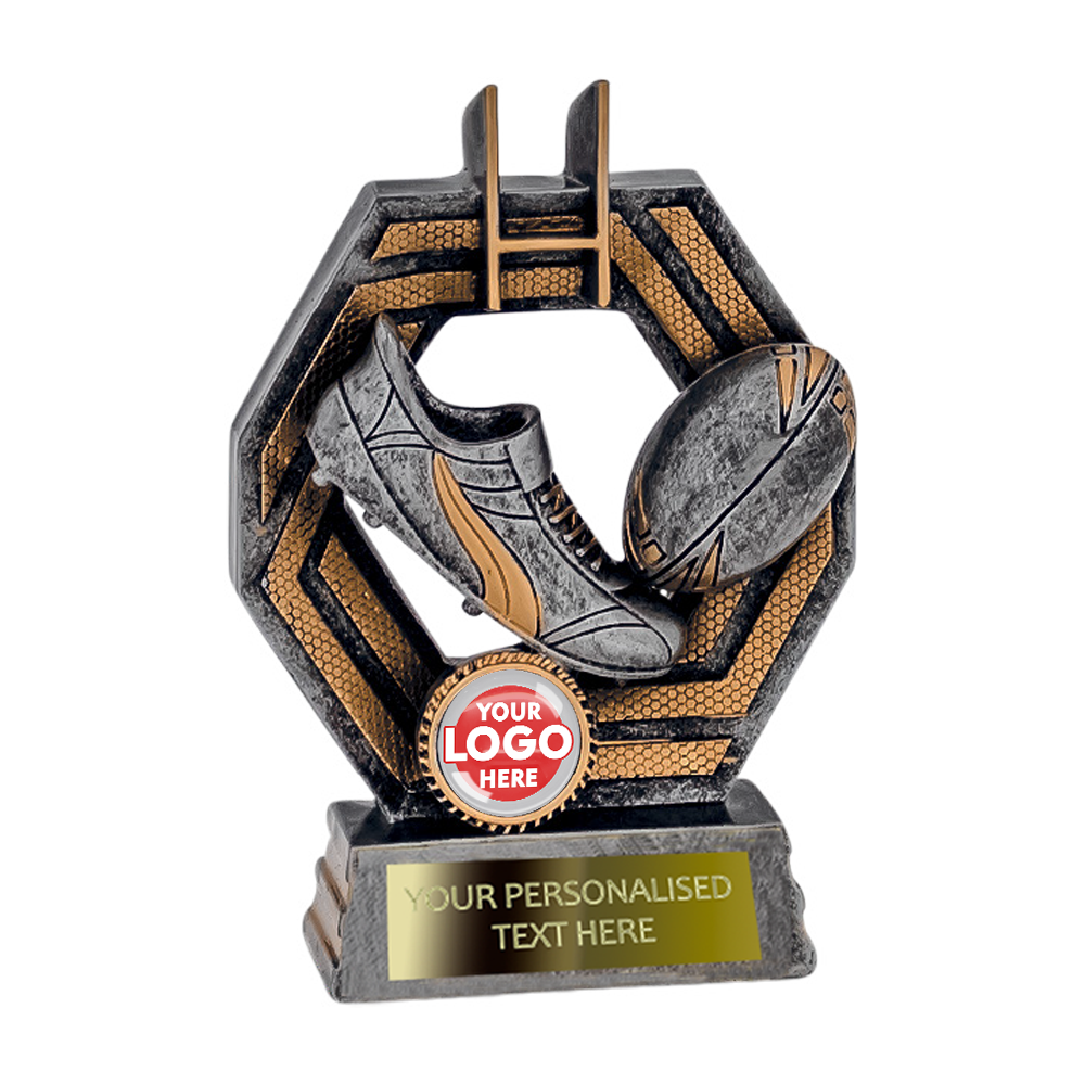 Antique Silver and Gold Rugby Award (RFTI1905/6ASG)