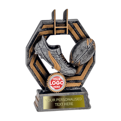 Antique Silver and Gold Rugby Award (RFTI1905/6ASG)