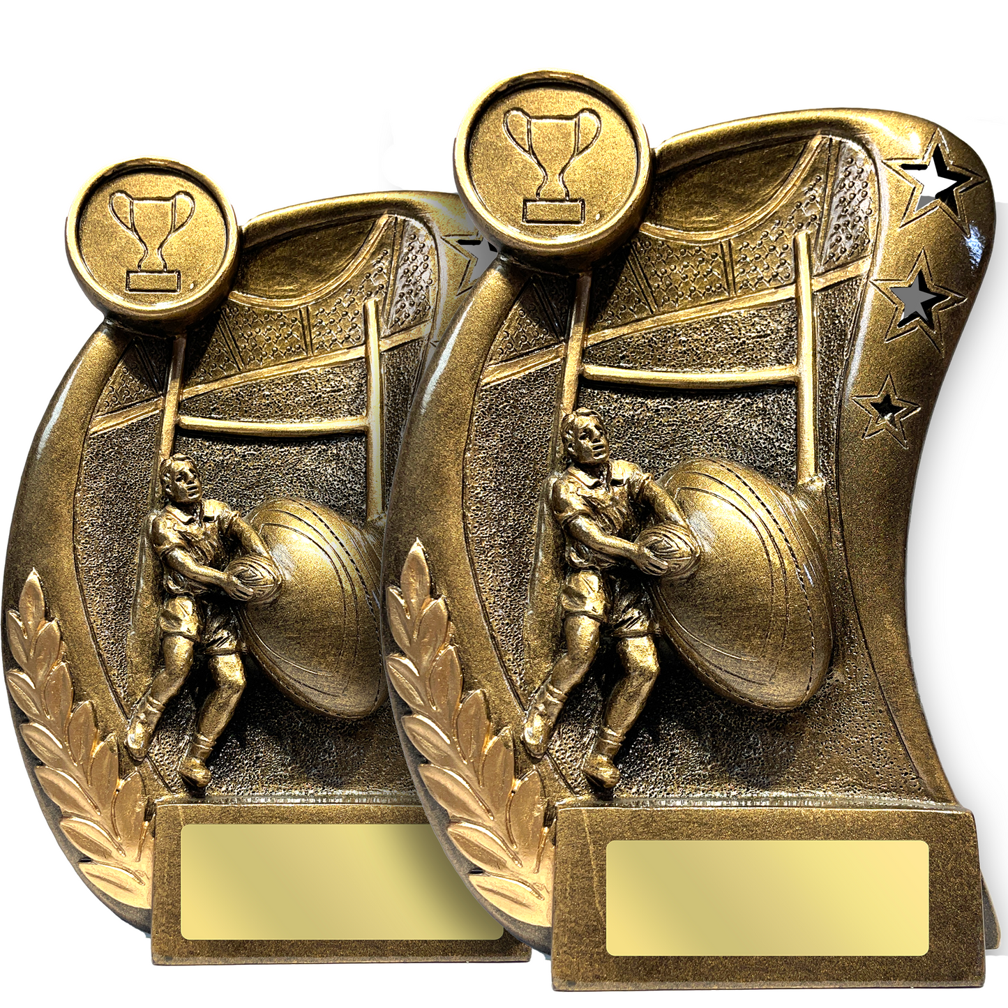 Gold  Rugby Ball & Player Design  (ROST195|196)