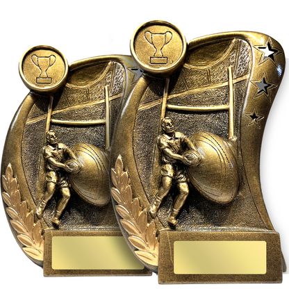 Gold  Rugby Ball & Player Design  (ROST195|196)