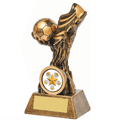 Boot & Ball antique Gold Football Trophy (RS050) BW Trophies
