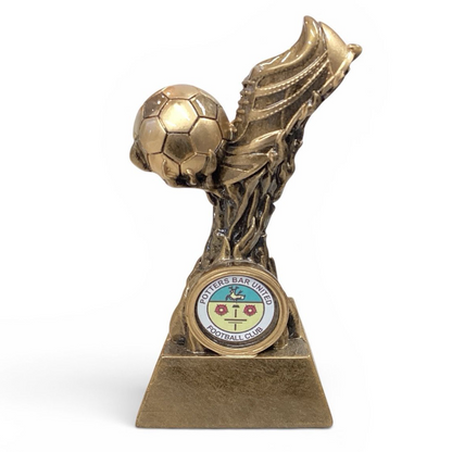 Boot & Ball antique Gold Football Trophy (RS050) BW Trophies