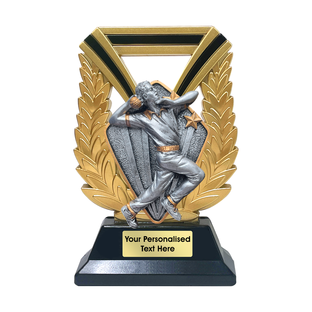 Gold & Black Resin Cricket Award with Your Choice of Diamond Disc (RSR700) BW Trophies