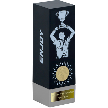 Heavy Football Tower Trophy (5 colors available) (BL1BLBU/GO/RE/SI/WH)