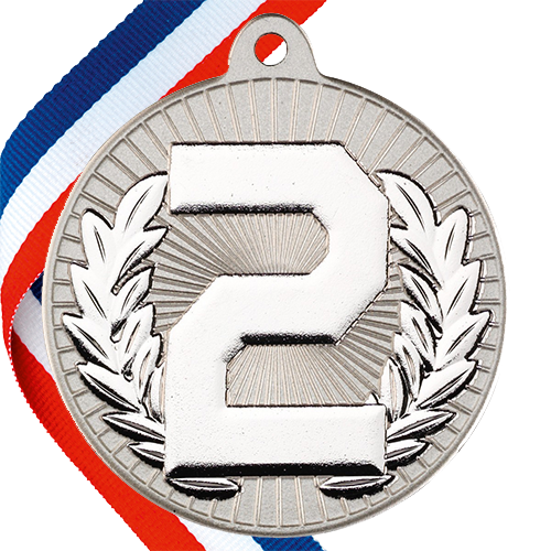 1st/2nd/3rd Embossed Medal on a Ribbon BW Trophies
