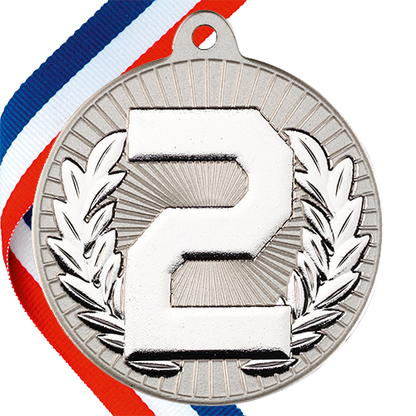 1st/2nd/3rd Embossed Medal on a Ribbon BW Trophies