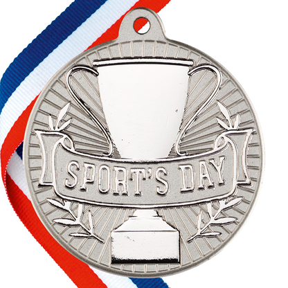 Sports Day Embossed Medal on a Ribbon