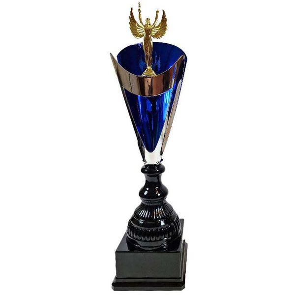 Silver/Blue Cone Trophy (with Gold Angel) SP3775