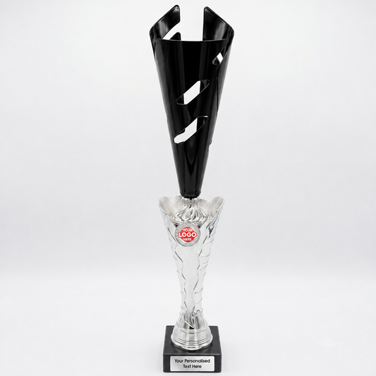 Black & Silver Large Contemporary Trophy