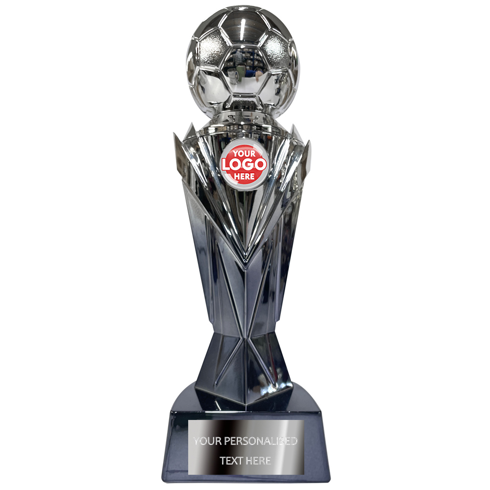Silver and Black Football Ball (SRS404/5) BW Trophies