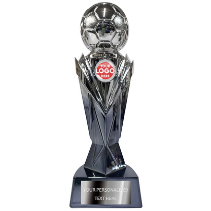 Silver and Black Football Ball (SRS404/5) BW Trophies