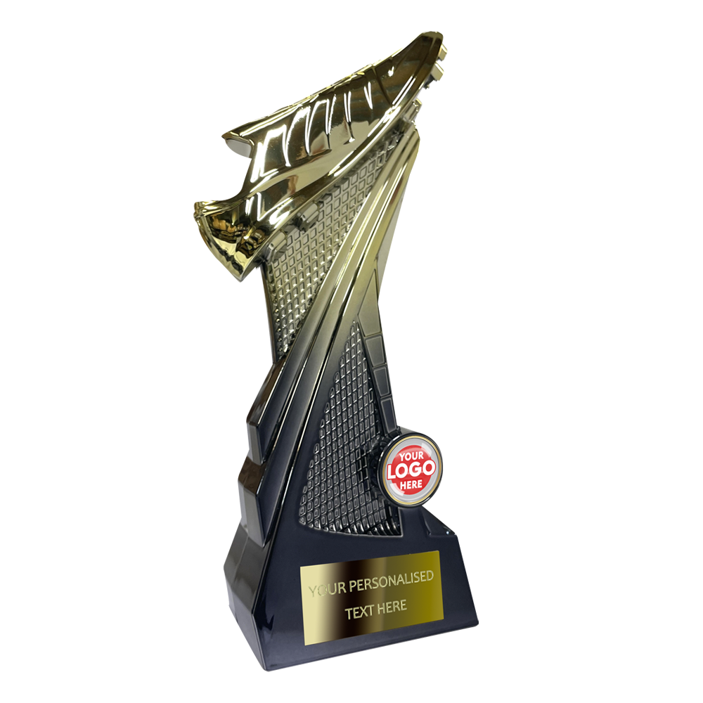 Stunning Gold and Black Football Shoe (SRS408/9/10) BW Trophies