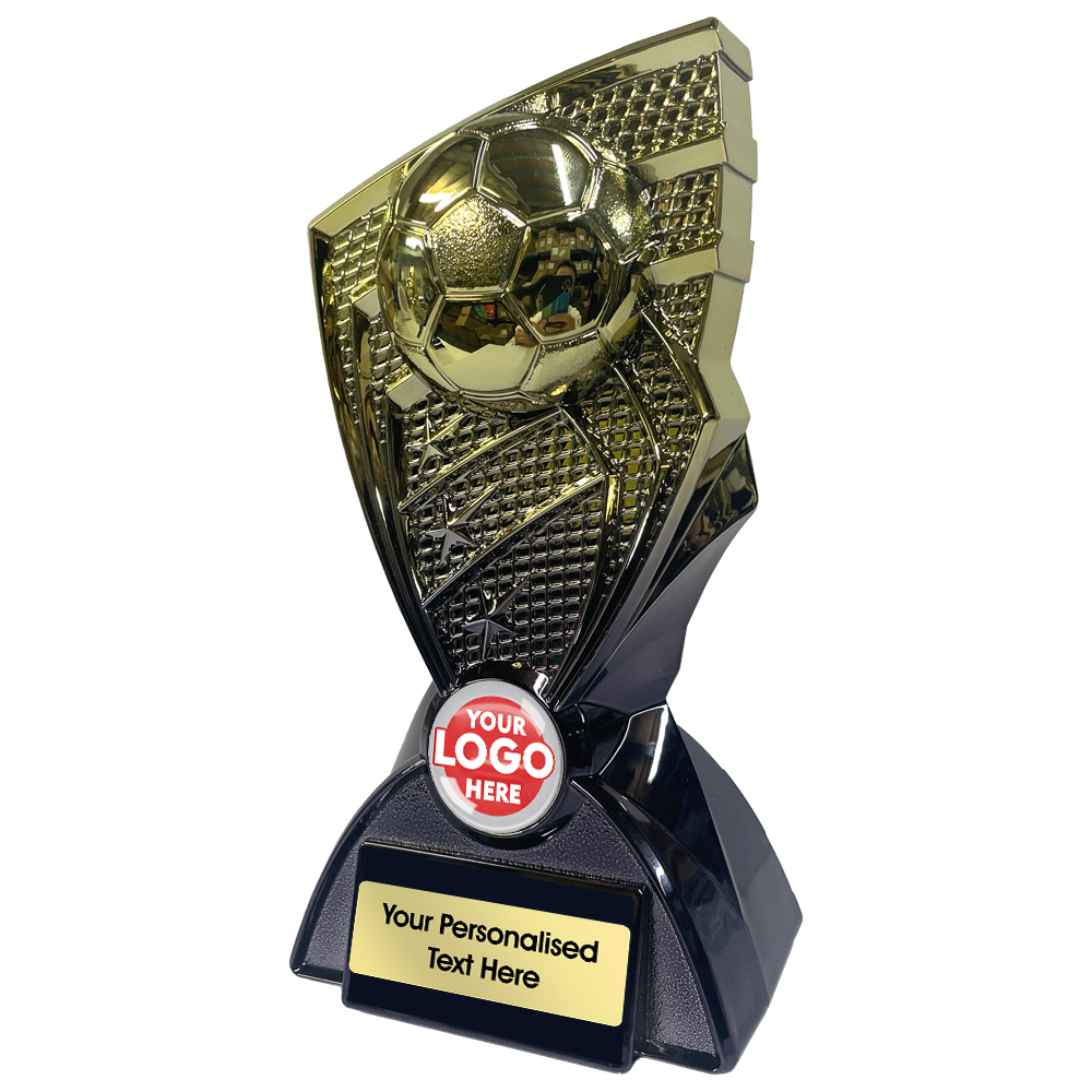 Two-Tone Gold and Black Football Trophy (SRS414/6) BW Trophies