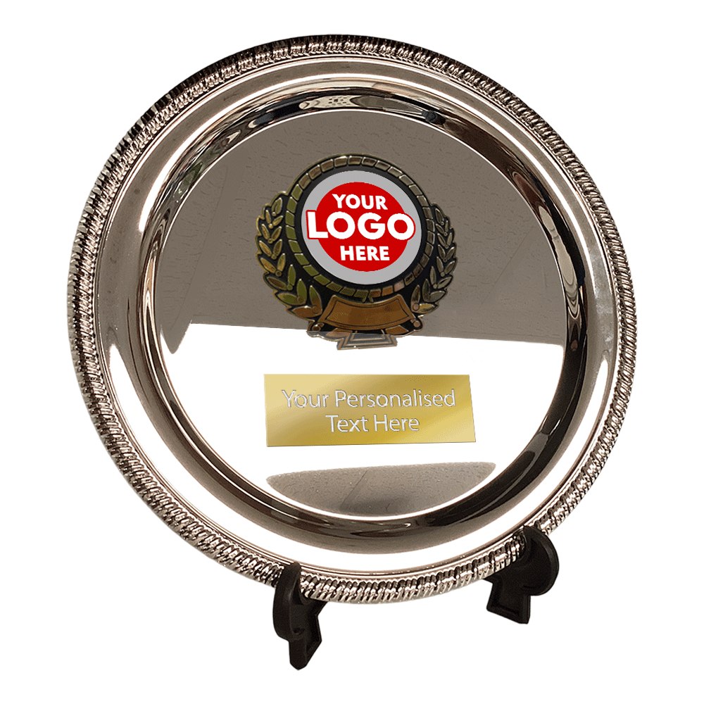 Wreath Design Salver (Plate) (T041D) BW Trophies