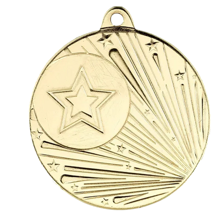 Glossy Gel Shooting Star Design Medals on Ribbons
