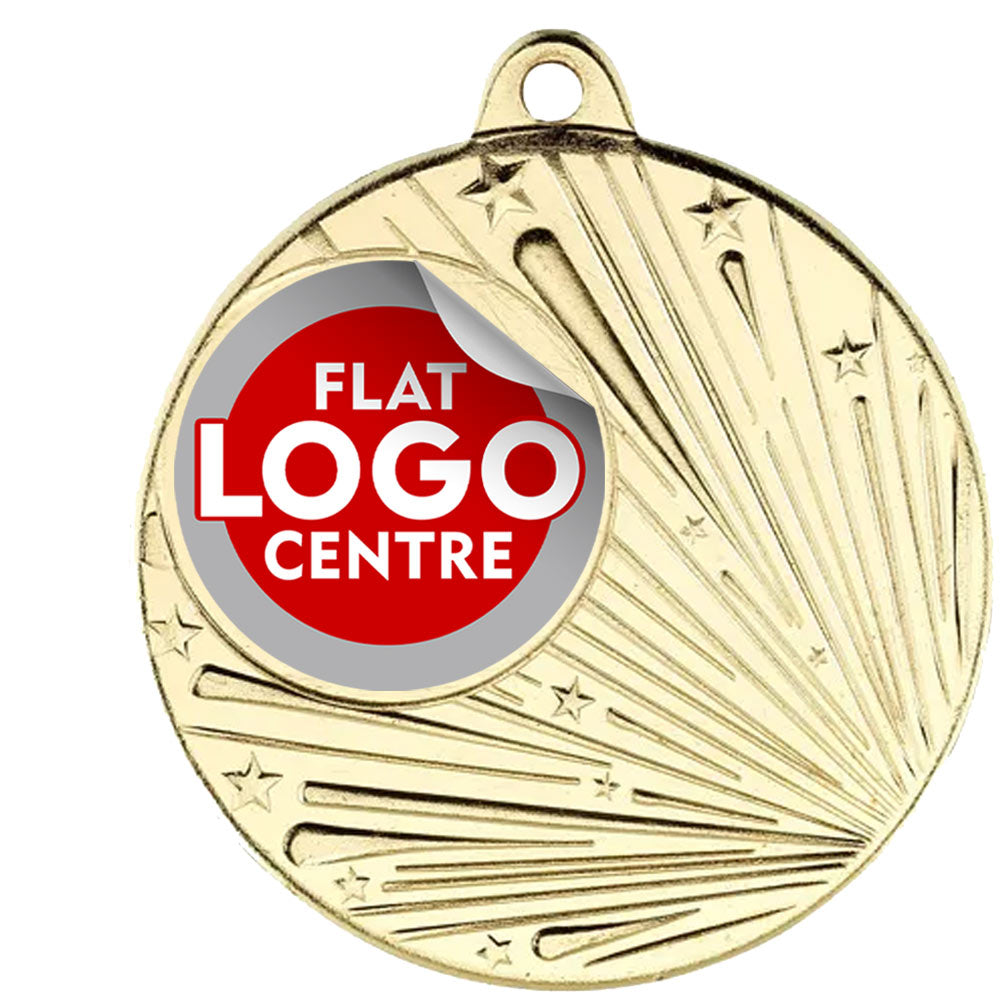 The Shooting Star medal with custom flat logo BW Trophies