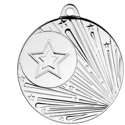 Glossy Gel Shooting Star Design Medals on Ribbons