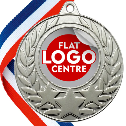 Dazzle Design Medal with Flat Logo Sticker
