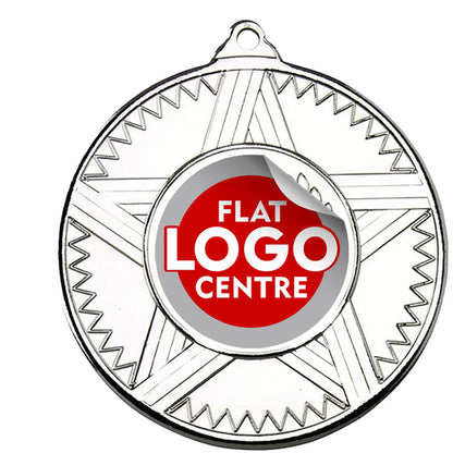 The Striped Star medal with custom flat logo BW Trophies