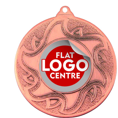 The Sunshine Medal with custom flat logo BW Trophies
