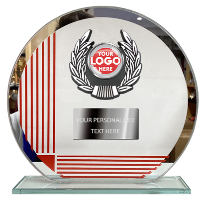 Glass Award with Red Stripes (T3784/5) BW Trophies