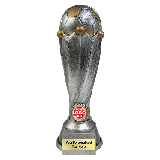 Antique Silver & Gold Football Trophy (TF001D22)