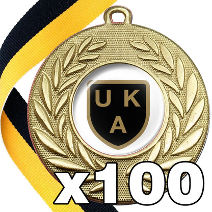 UKA - Classic Wreath Medals Domed - MINIMUM ORDER 100