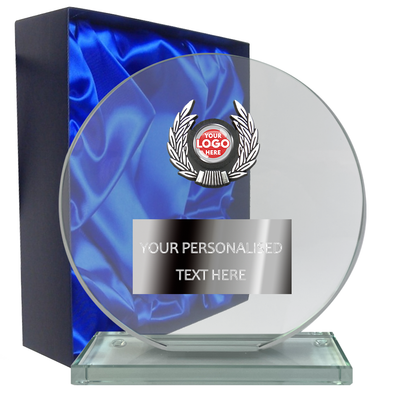 Stylish Circle Glass Award with Gift Box (W651/2/3/4