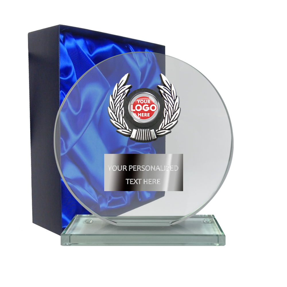 Stylish Circle Glass Award with Gift Box (W651/2/3/4