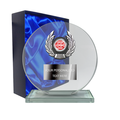 Stylish Circle Glass Award with Gift Box (W651/2/3/4
