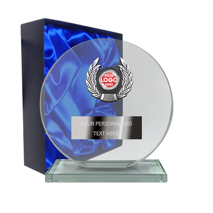 Stylish Circle Glass Award with Gift Box (W651/2/3/4