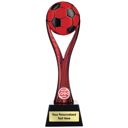 Elegant Football Trophy in Red & Black (WC1RBK/8)