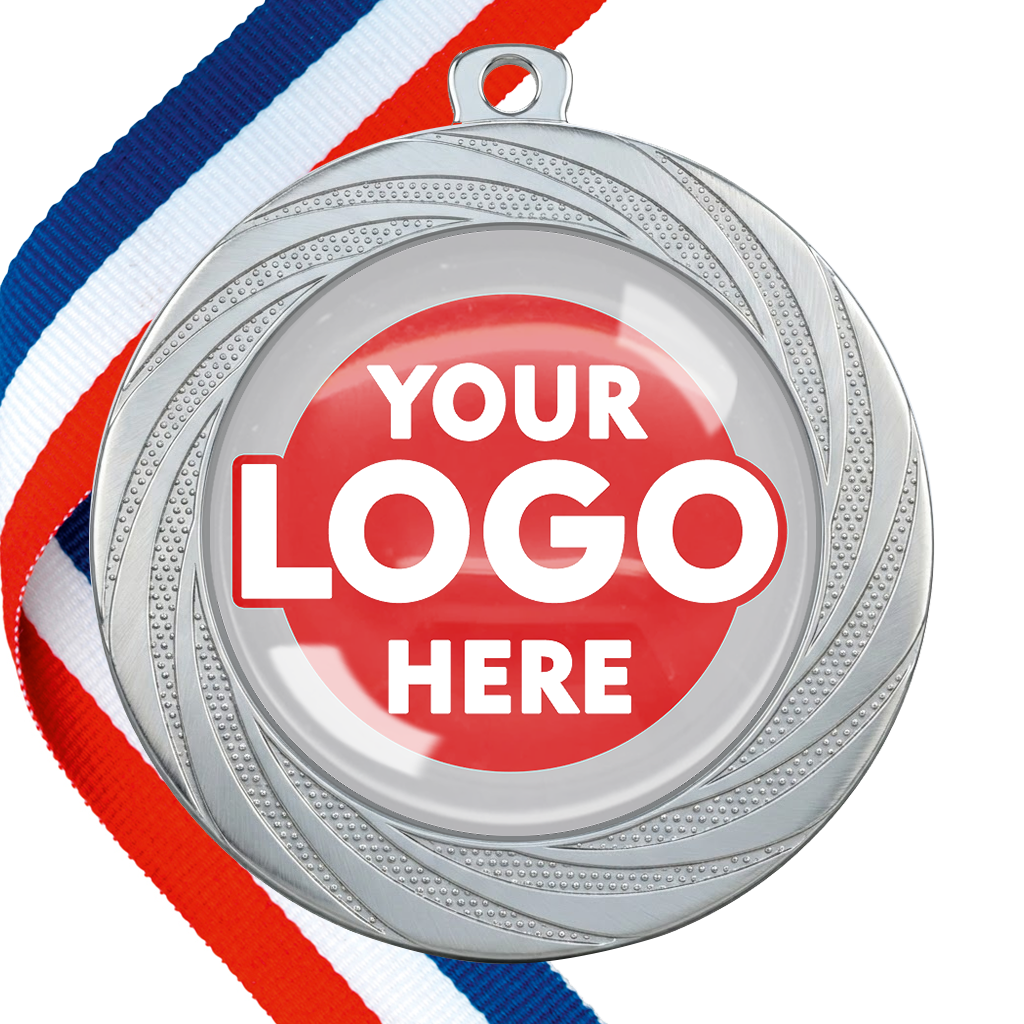 70mm Whirl Budget Medal with Gel Dome