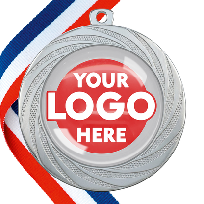 70mm Whirl Budget Medal with Gel Dome