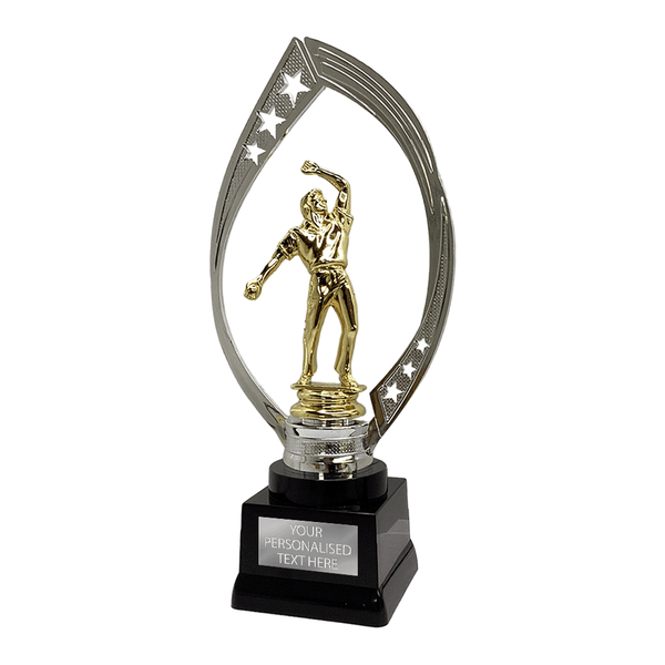 Stylish Cricket Trophy with Silver Bowler (X111/2/3 02)