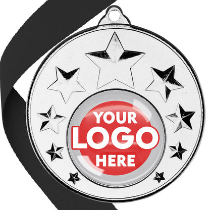 50mm Multi Star Medal on a Ribbon