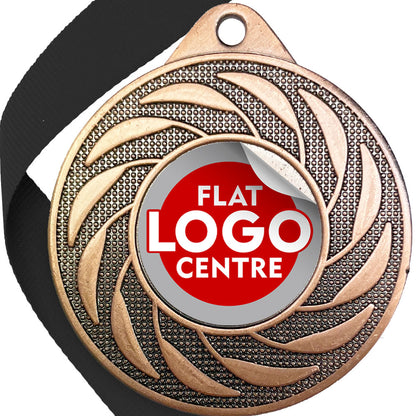Spinner Design Medal flat centre - MINIMUM ORDER 100